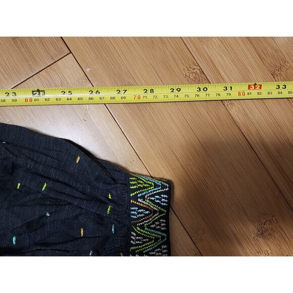 Free People Much Love Embroidered Tunic Top Mini Dress Black Womens Size Medium - Picture 3 of 8